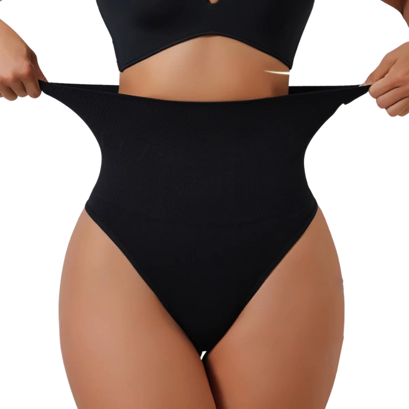 2Pcs Aishang Seamless Thong Shapewear for Women Tummy Control Body Shaper Panties Girdle High Waist Shaping Slimming Underwear