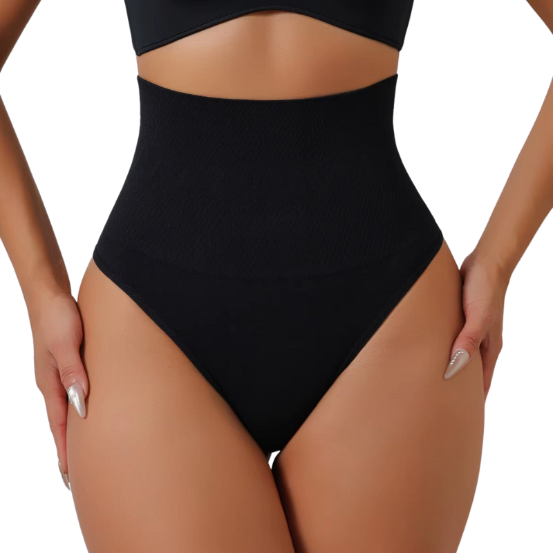 2Pcs Aishang Seamless Thong Shapewear for Women Tummy Control Body Shaper Panties Girdle High Waist Shaping Slimming Underwear